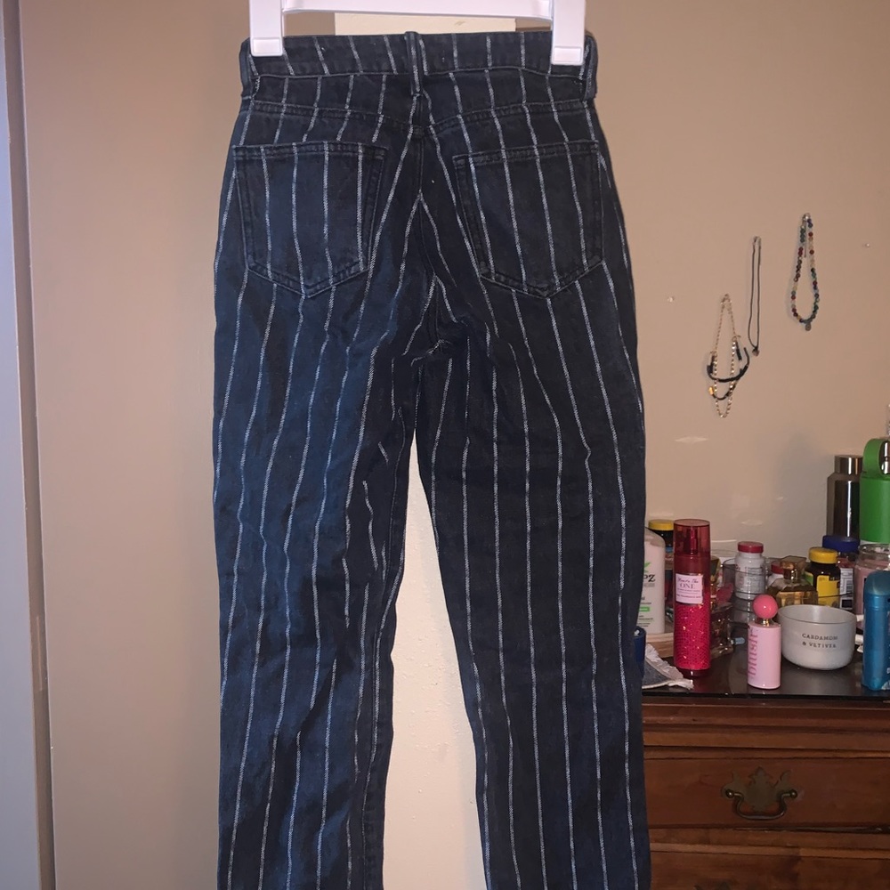striped jeans